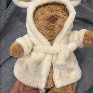 Jellycat Cream and Brown Teddy Bear in Plush Robe